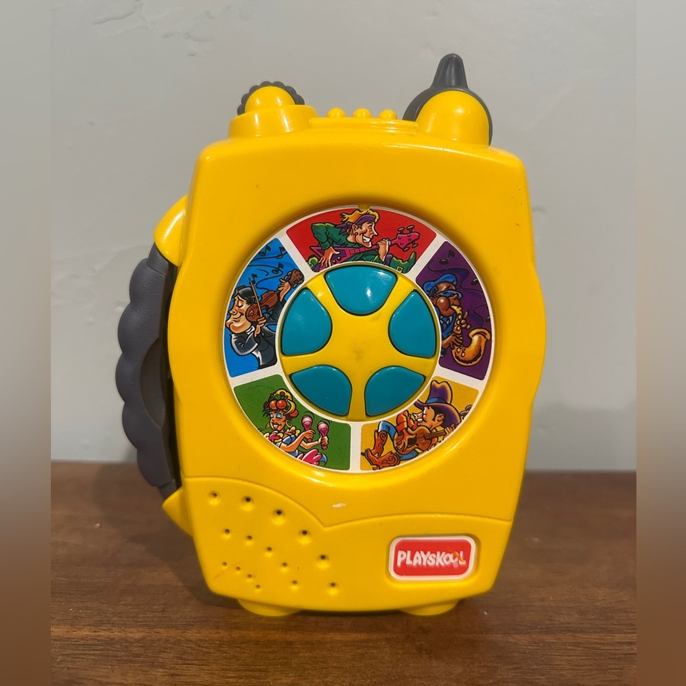 Vintage 1997 Playskool "Hot Tunes" handheld musical toy radio